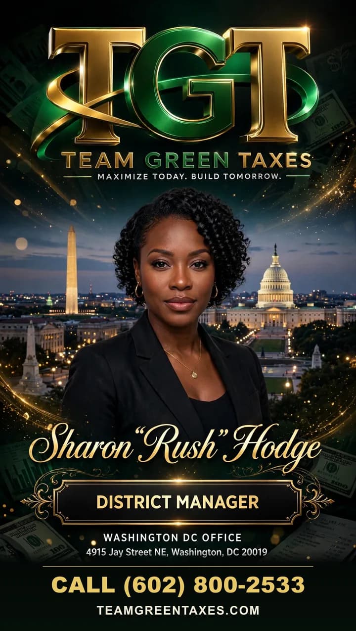 Sharon “Rush” Hodge, Team Green Taxes Washington