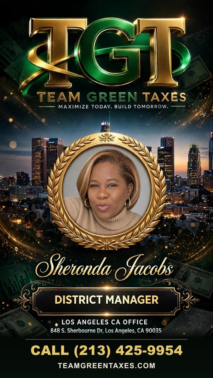 Sheronda Jacobs, Team Green Taxes Los Angeles
